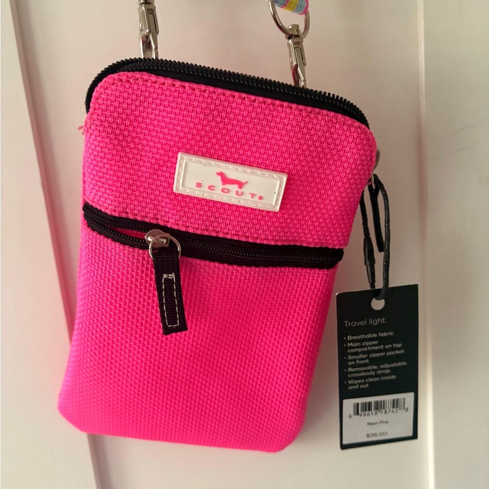 Scout Vibrant Pink Crossbody Bag with Textured Design